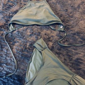 Aerie halter crop bikini